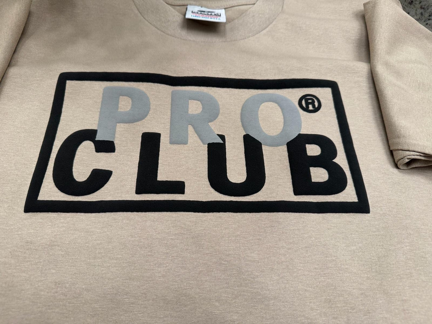 pro club puff print heavyweight mens t shirt