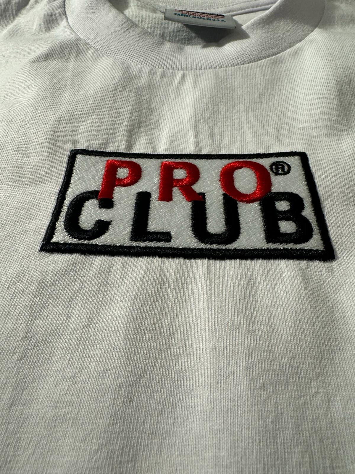 Pro club embroidery box logo heavyweight Red and black