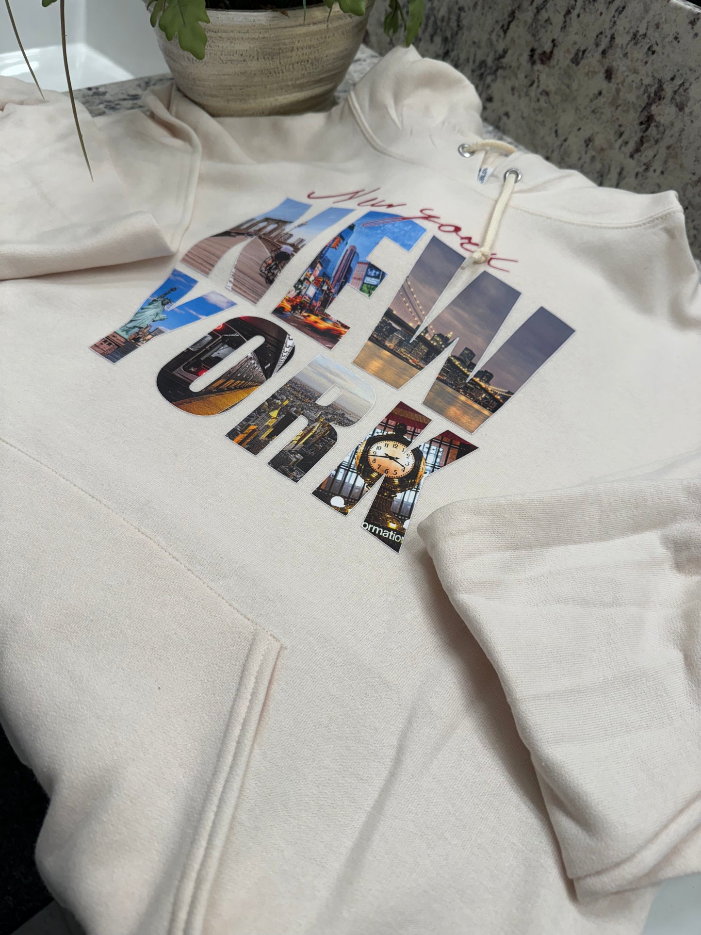 New York printed hoodie comfortable