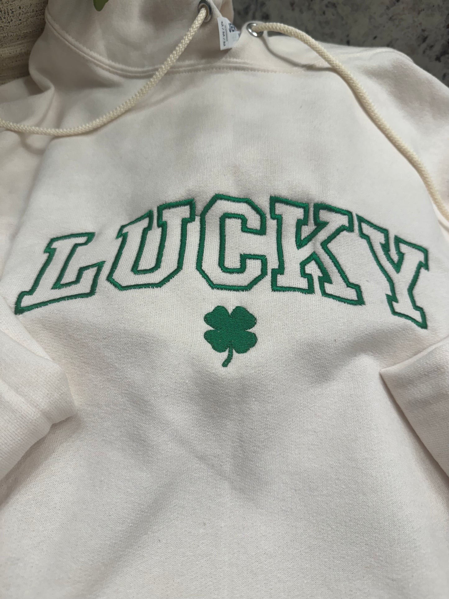 Lucky Embroidery hoodie unisex