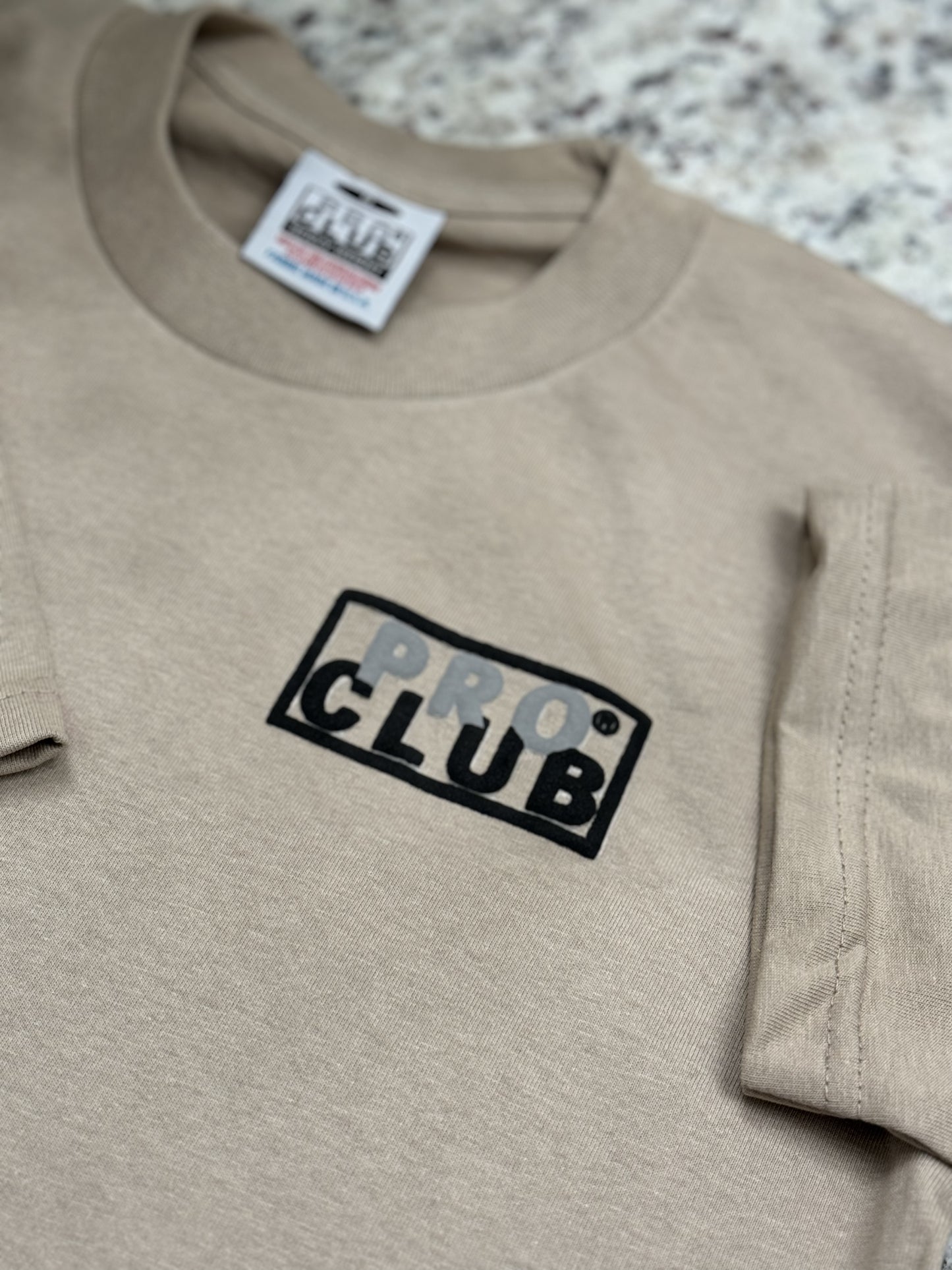 Pro club heavyweight small puff print t shirt
