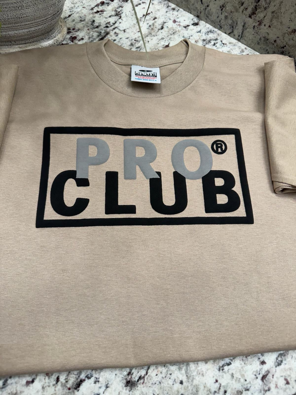 pro club puff print heavyweight mens t shirt