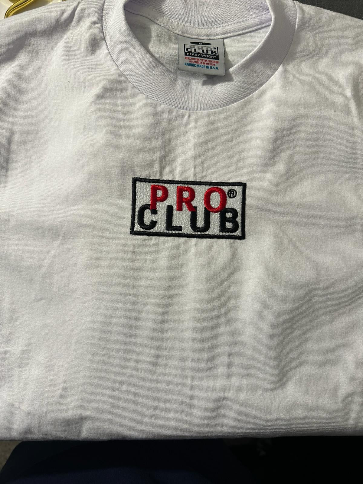 Pro club embroidery box logo heavyweight Red and black