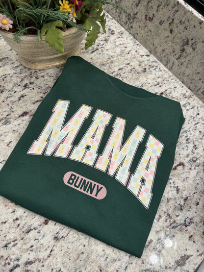 Mama bunny pro club heavy weight printed t shirt easter design