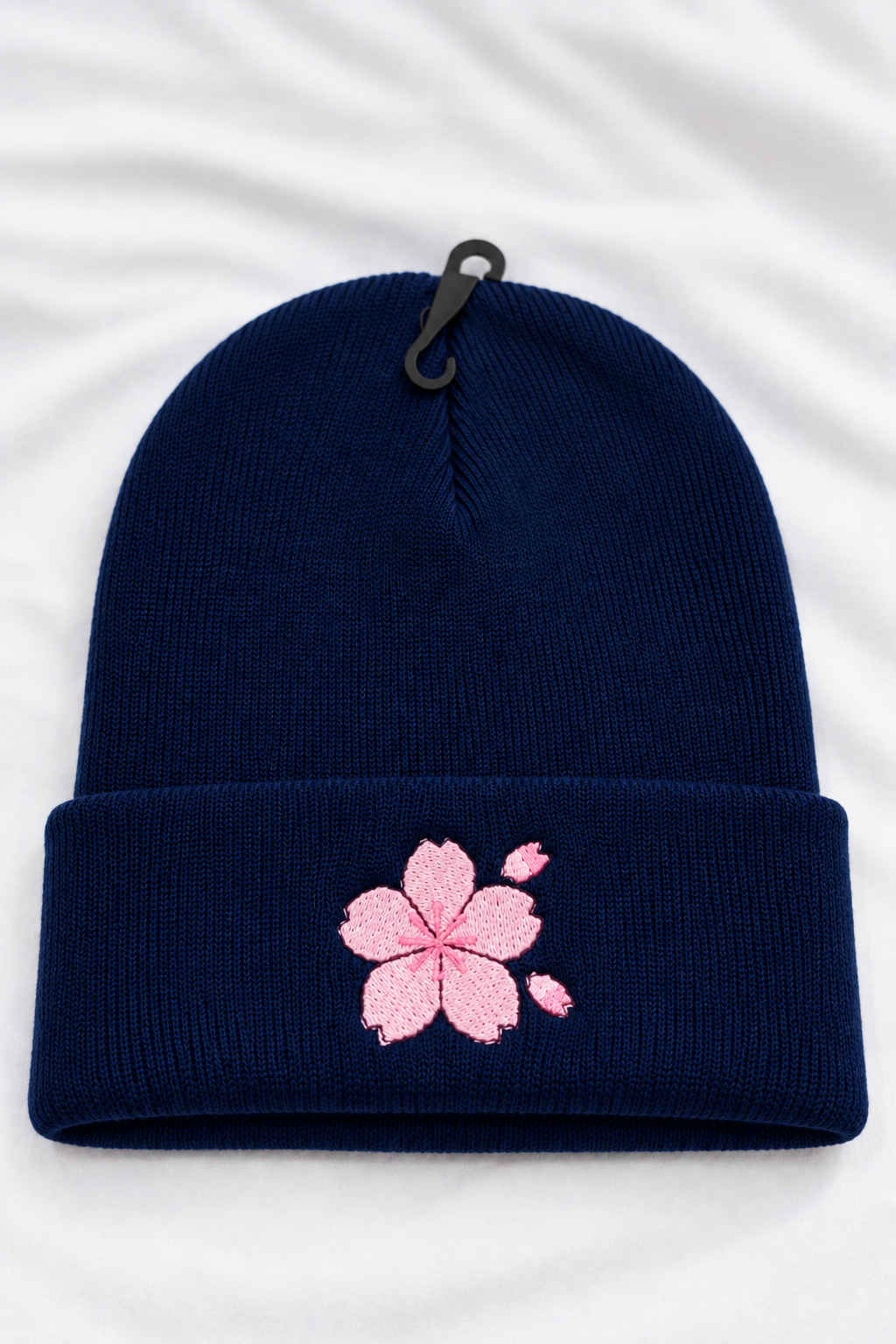 glow in the dark flower embroidered beanie