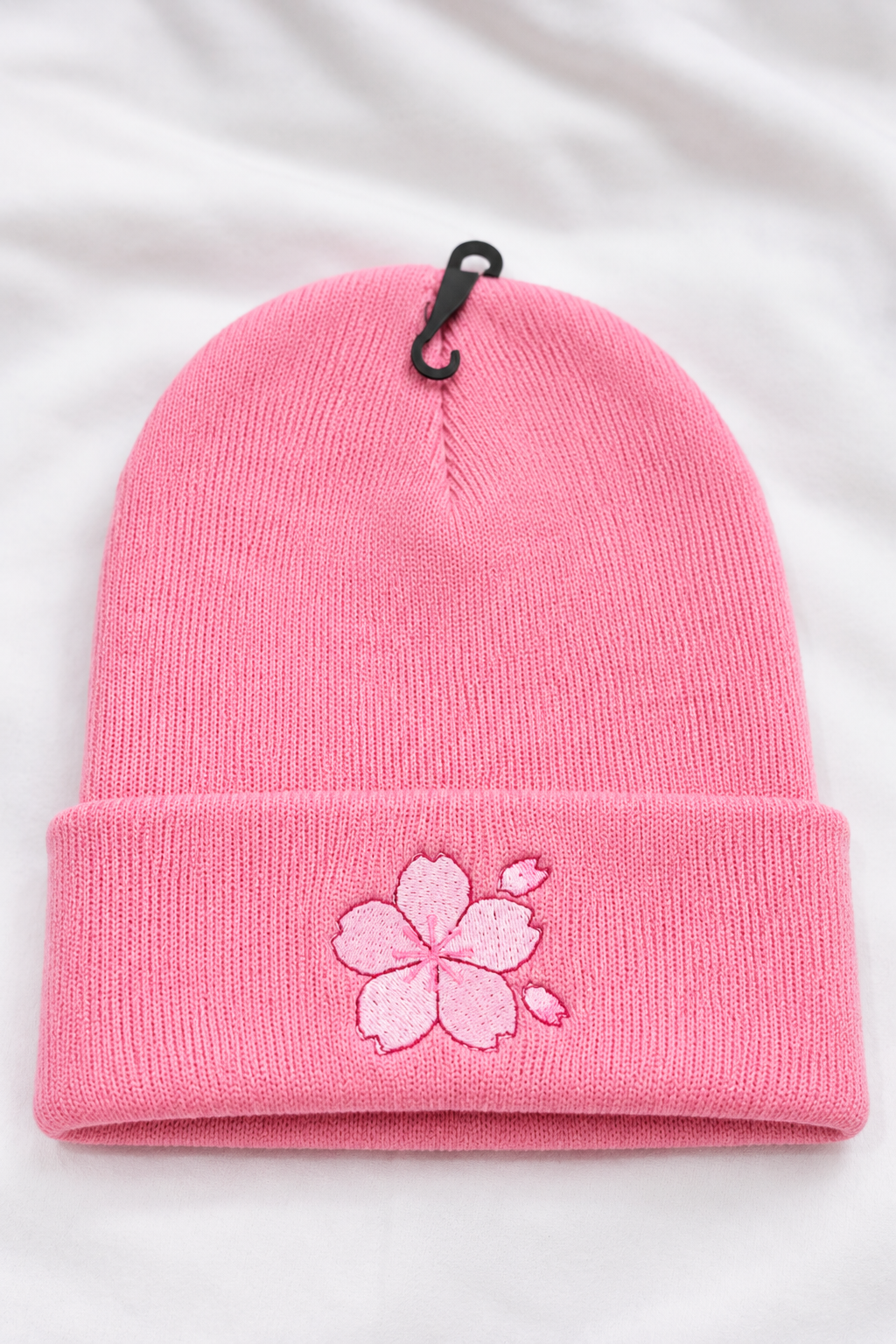 glow in the dark flower embroidered beanie