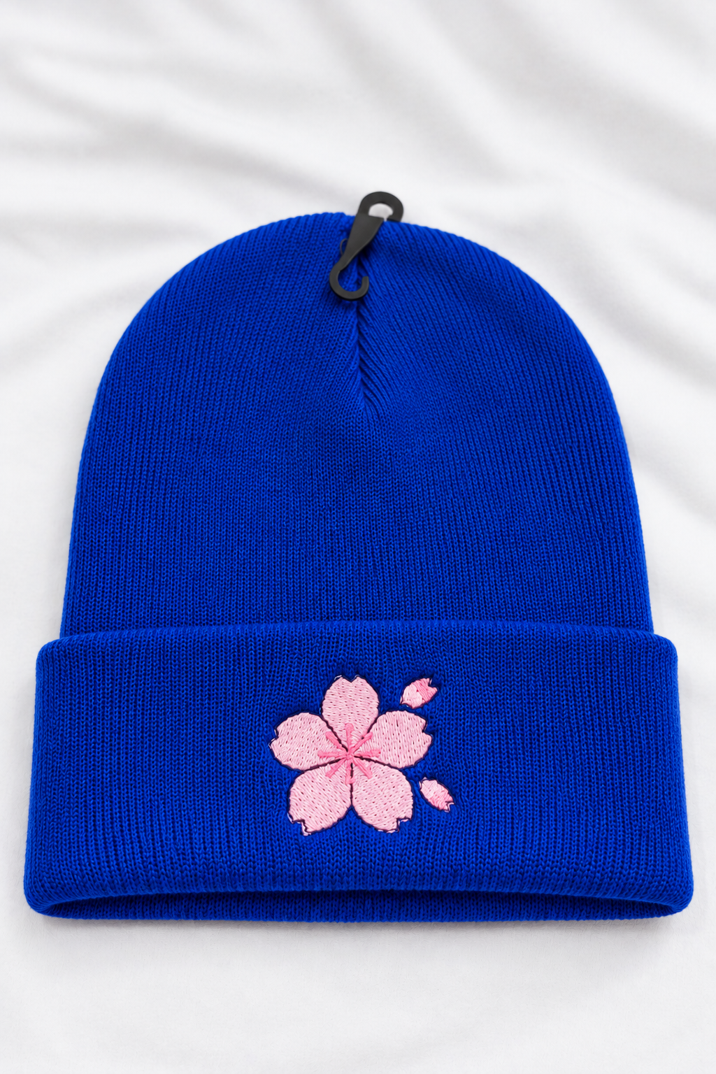 glow in the dark flower embroidered beanie
